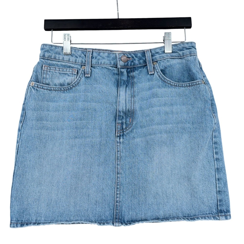 L.T.J Denim Mini Skirt Womens Size M 100% Cotton Blue LK246N